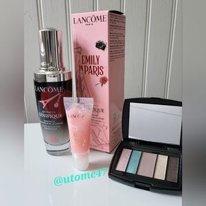 Lancome X Emily in Paris Set Genifique 1.7 Oz+Juicy Tube Spring Fling+eyeshadow